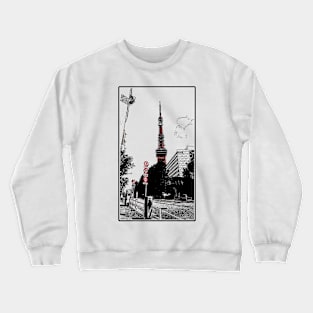 Tokyo Tower with no text Crewneck Sweatshirt